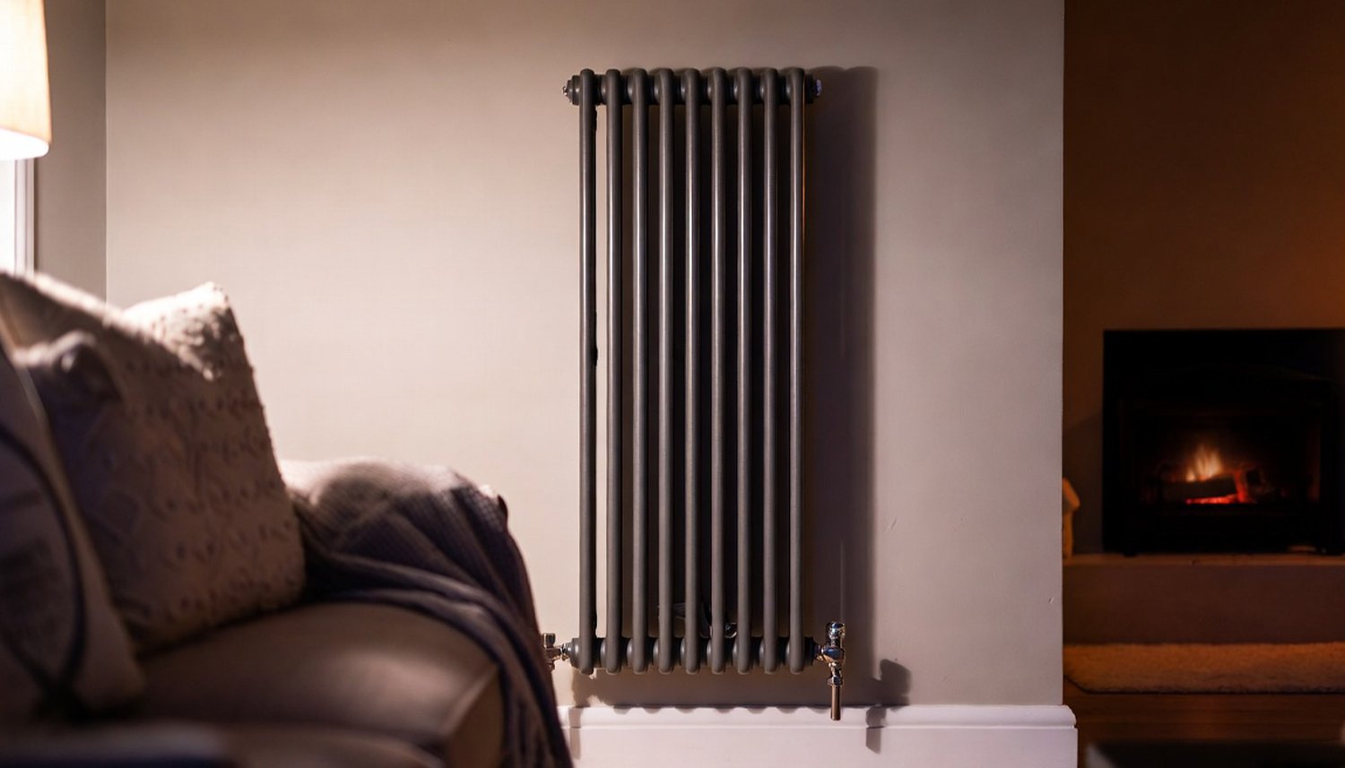 Horizontal Designer Radiator in Lounge Horizontal Designer Radiator in Lounge